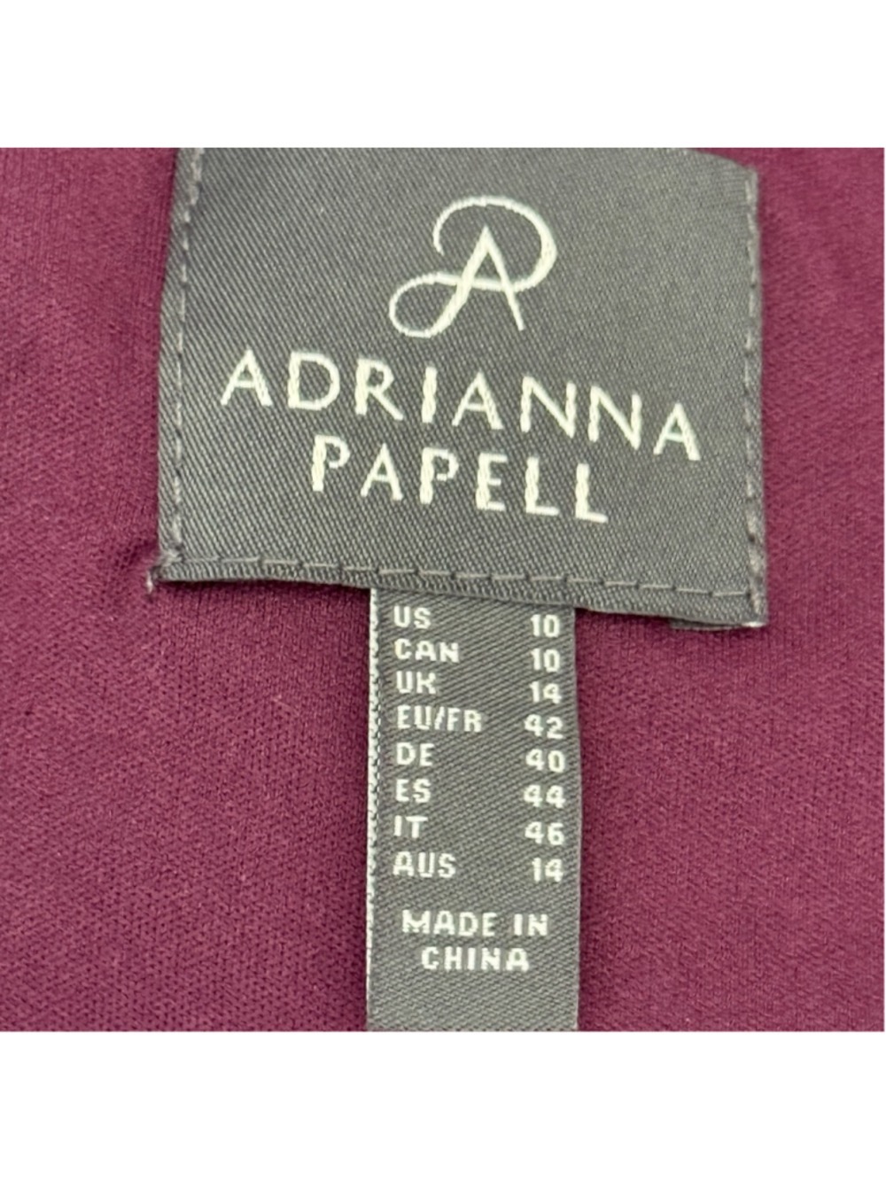 Adrianna Papell One Shoulder Burgundy Gown Ruffle Formal Dress Size 10 NWT - Picture 8 of 9